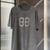 Balenciaga BB Logo Rhinestone Letter Distressed Washed T-Shirt, Premium Version (Different from Standard Stock), 250g Fabric, Multi-Tear and Ripped Wash Treatment, High-Brightness Imported Australian Rhinestones, Heat-Pressed for Durability, Loose Fit Unisex Short Sleeve Tee