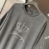 Balenciaga Crown BB Logo Rhinestone Embellished Distressed Washed T-Shirt, Premium Version (Different from Standard Stock), 250g Fabric with Multi-Tear and Cut-Out Wash Treatment, Imported Australian Rhinestones, Heat-Pressed for Durability, High Shine, Loose Fit Unisex Design