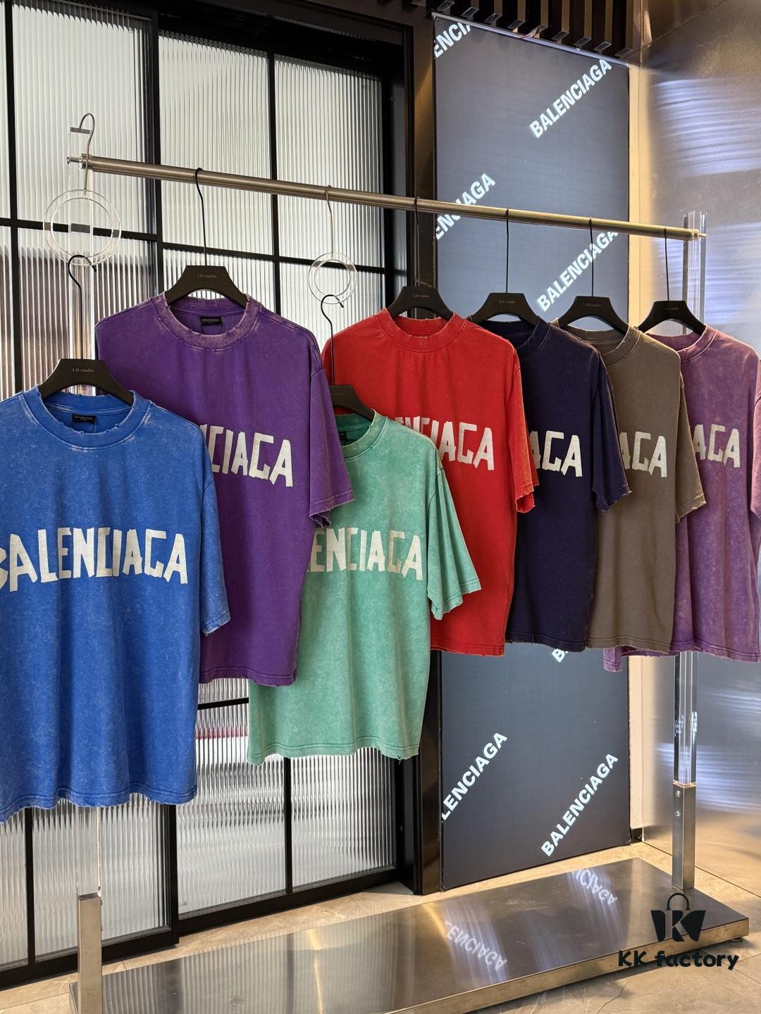 Top-Tier Version Balenciaga Masking Tape Yellow Tape Snowflake Unisex Short Sleeve T-Shirt