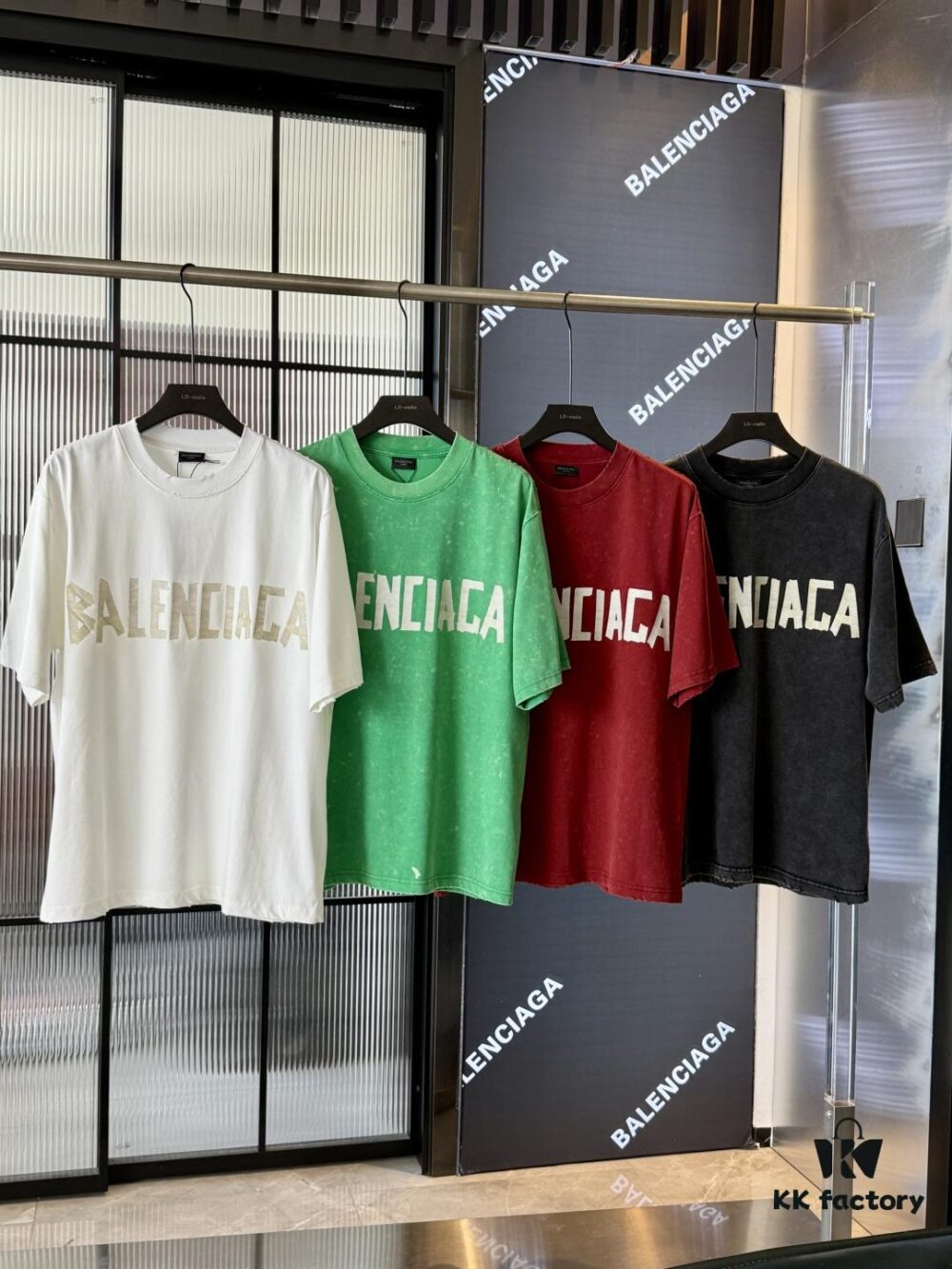 Balenciaga Top Version Washi Tape Yellow Tape Snowflake Unisex Short Sleeve T-Shirt