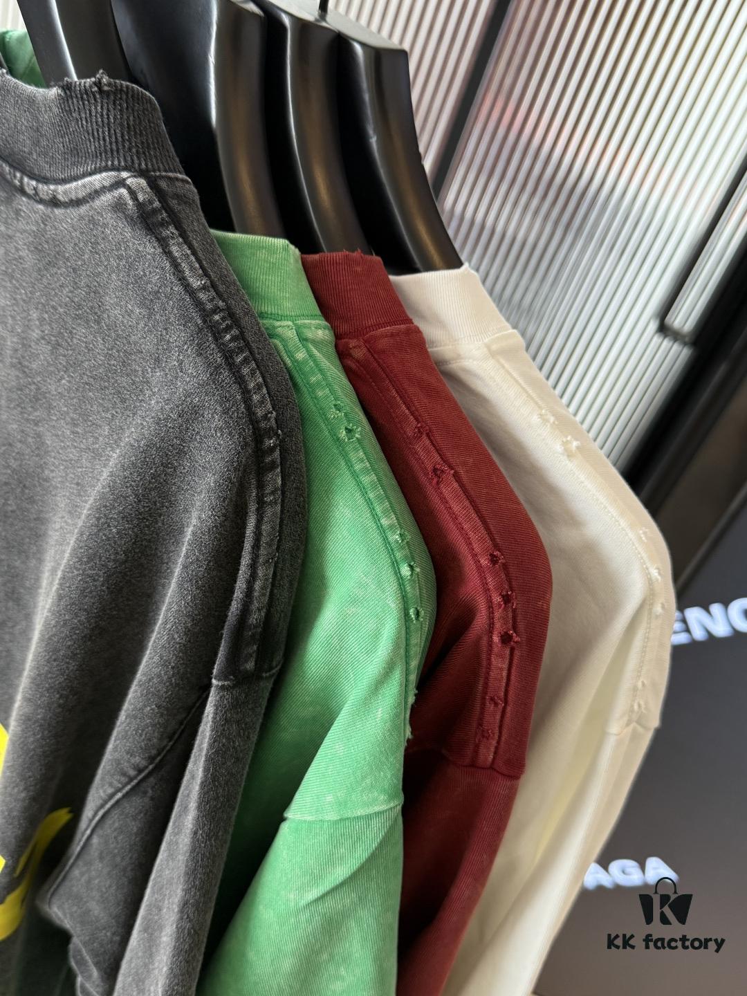 Balenciaga Top Version Washi Tape Yellow Tape Snowflake Unisex Short Sleeve T-Shirt