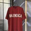Balenciaga Top Version Washi Tape Yellow Tape Snowflake Unisex Short Sleeve T-Shirt