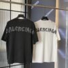 Balenciaga 25SS New Arrival Letter Tape Print Distressed Washed Ripped Unisex Cotton Oversized Short Sleeve T-Shirt (Top-Tier Version, Distinguished from Standard Market Goods)