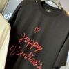2025SS Balenciaga LIPSTICK VALENTINES Oversized Heavy Washed Distressed Short Sleeve T-Shirt (Top-Tier Version, Distinguished from Standard Market Copies)