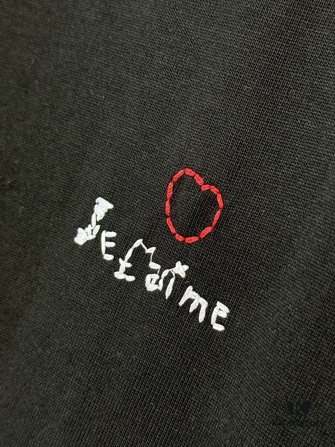 25SS Balenciaga Valentine's Day Limited Edition Embroidered Heart Couple T-Shirt (Valentine's 520 Qixi Essential)