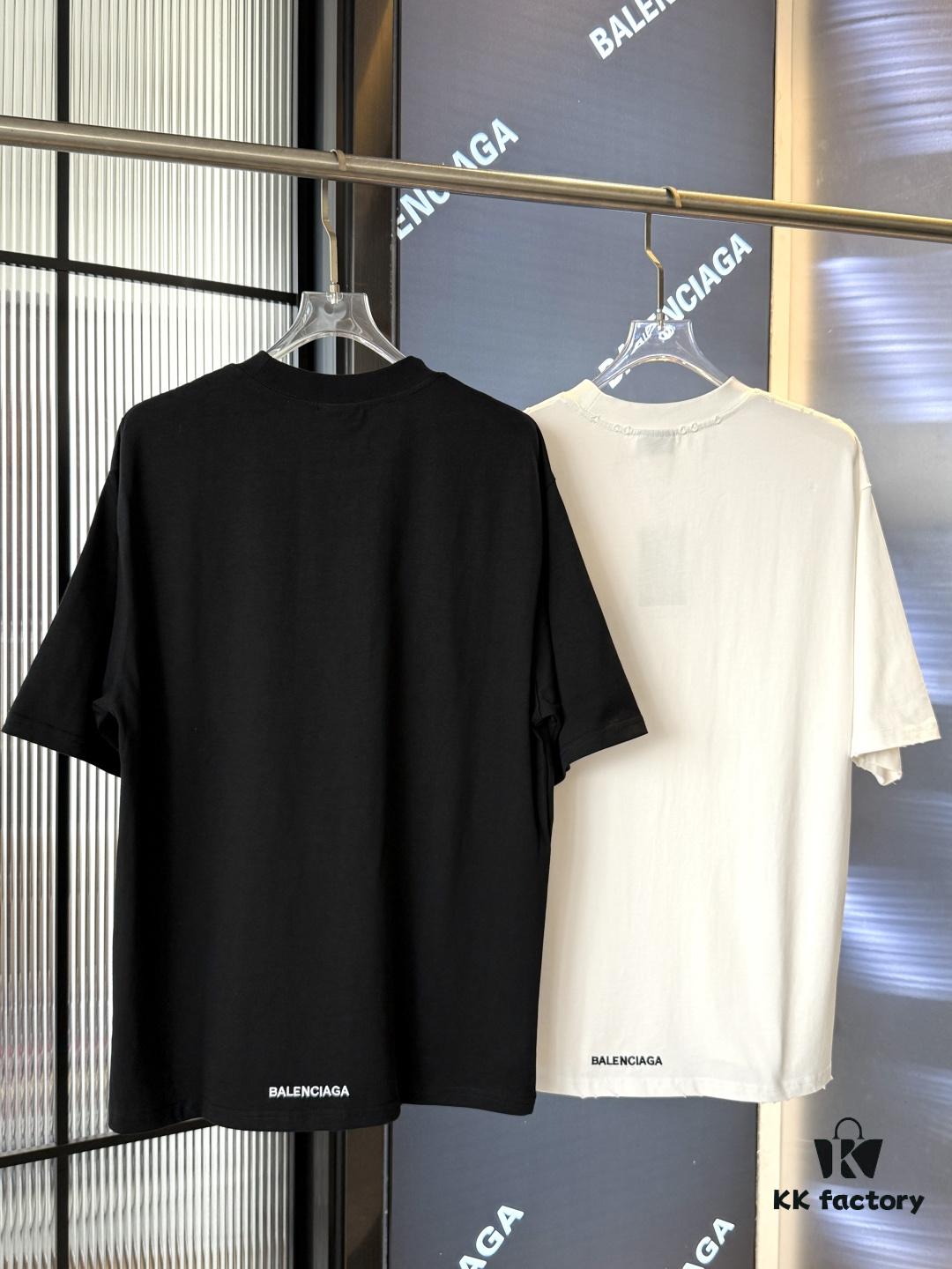 25SS Balenciaga Valentine's Day Limited Edition Embroidered Heart Couple T-Shirt (Valentine's 520 Qixi Essential)