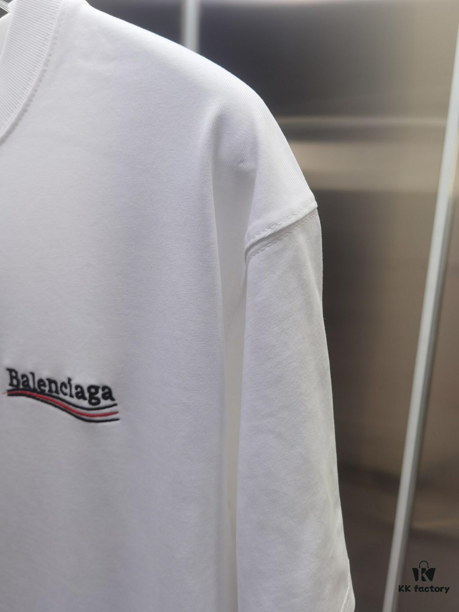 Paris BLCG (Top-tier Embroidered Version, Distinguished from Standard Stock) Short Sleeve T-Shirt