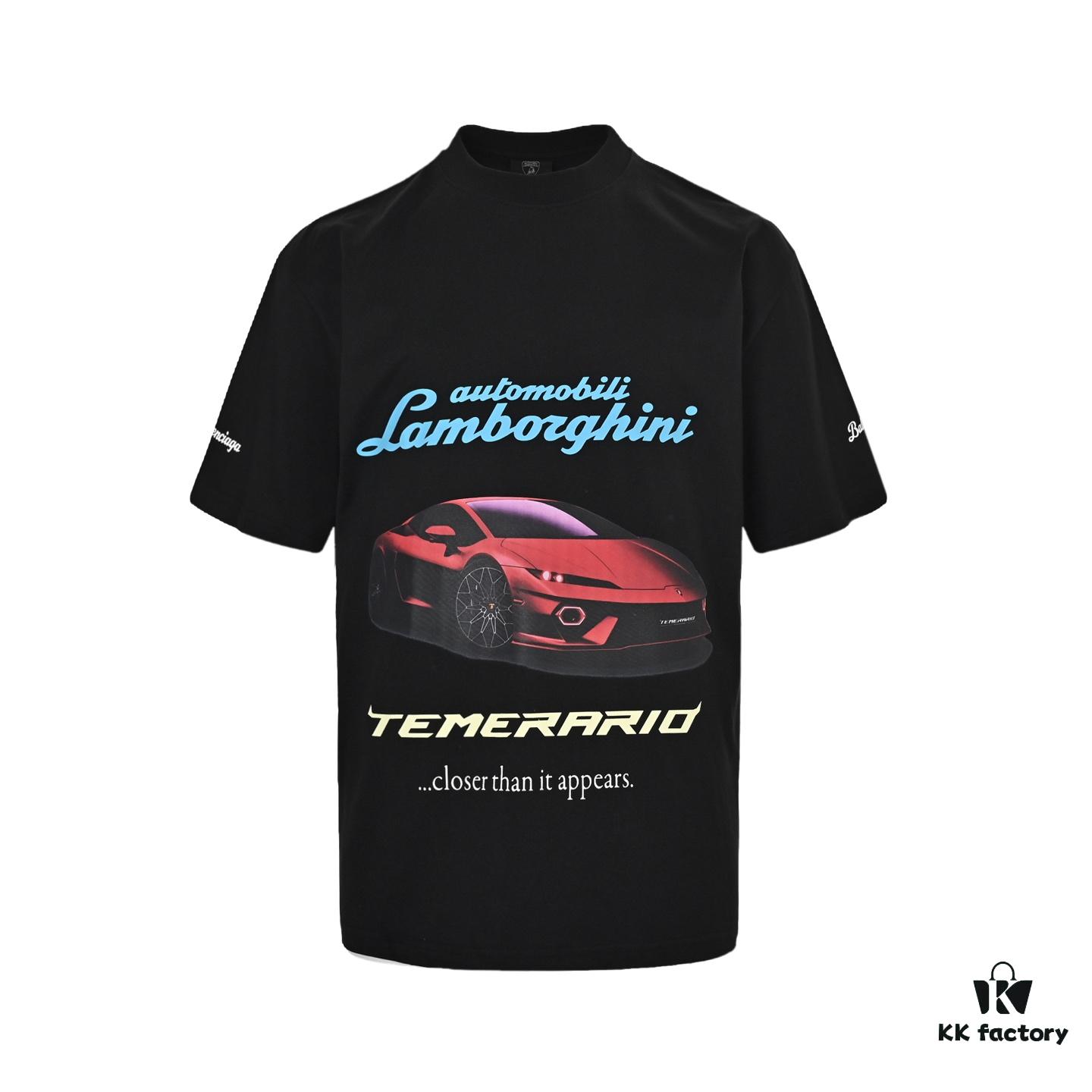 Balenciaga Lamborghini Racing Short Sleeve T-Shirt