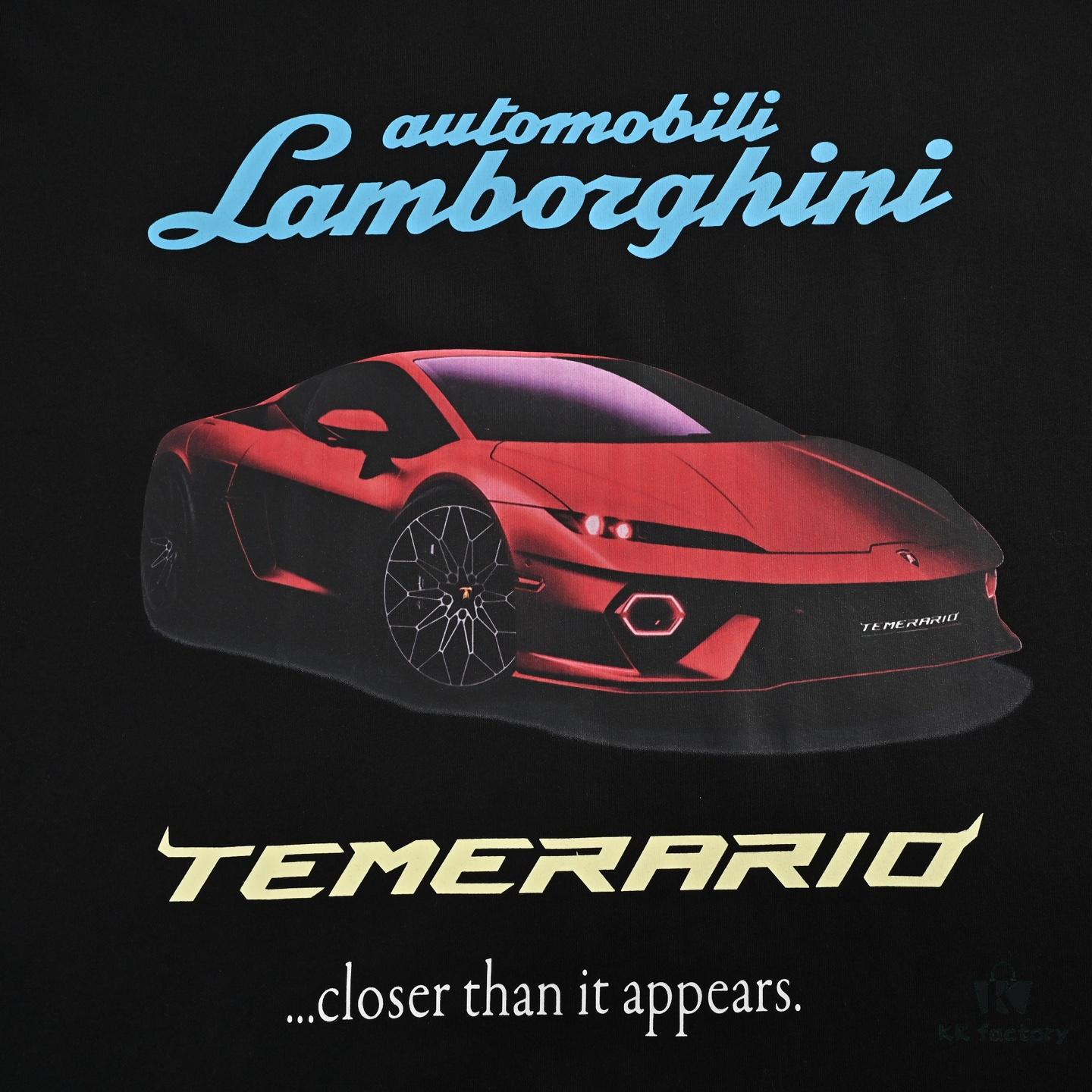 Balenciaga Lamborghini Racing Short Sleeve T-Shirt