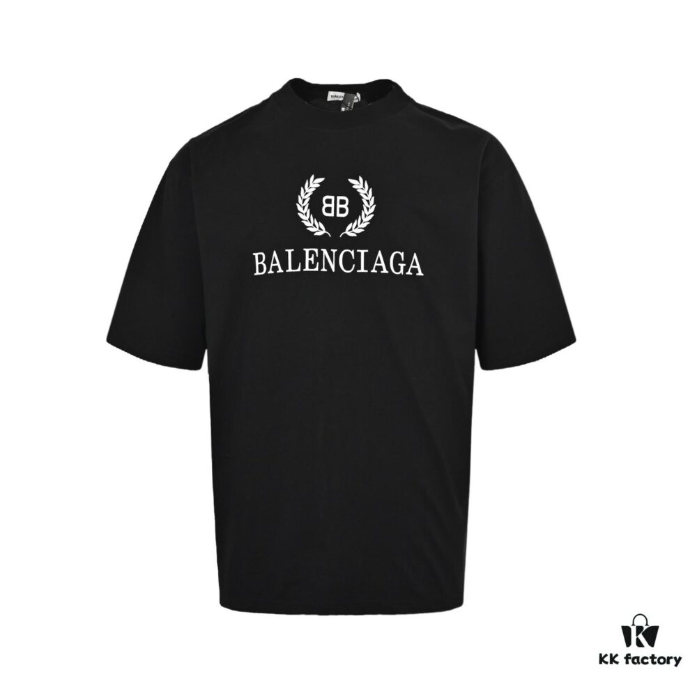Balenciaga Wheat Logo Print Short Sleeve T-Shirt