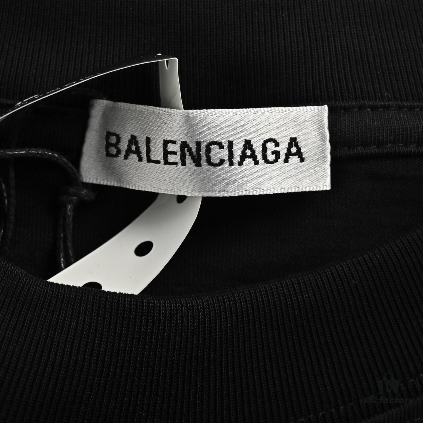 Balenciaga Wheat Logo Print Short Sleeve T-Shirt