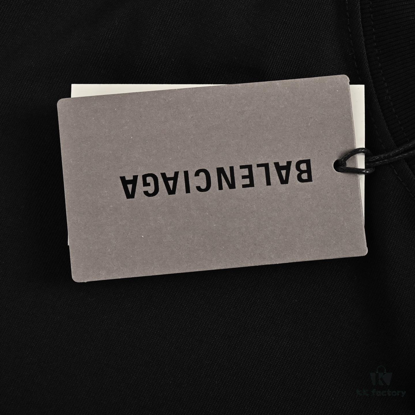 Balenciaga Wheat Logo Print Short Sleeve T-Shirt