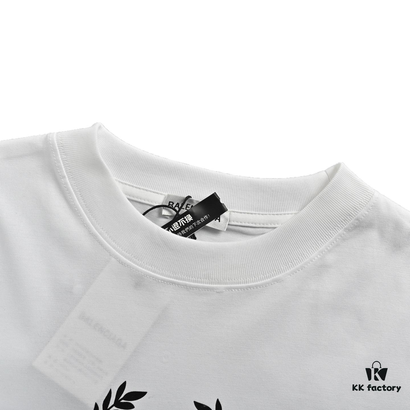 Balenciaga Wheat Logo Print Short-Sleeve T-Shirt