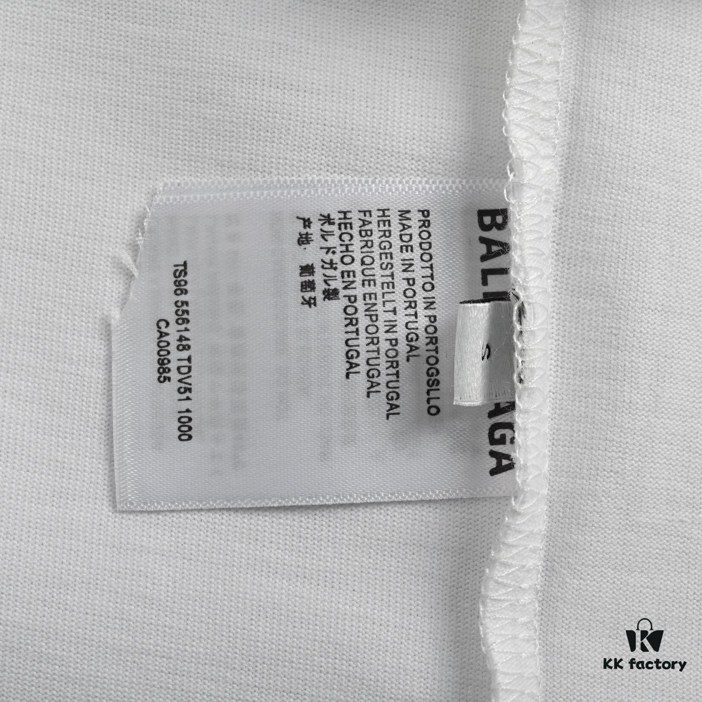 Balenciaga Wheat Logo Print Short-Sleeve T-Shirt