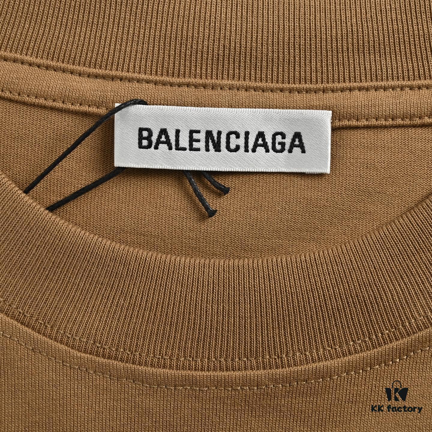 Balenciaga Wheat Logo Print Short-Sleeve T-Shirt