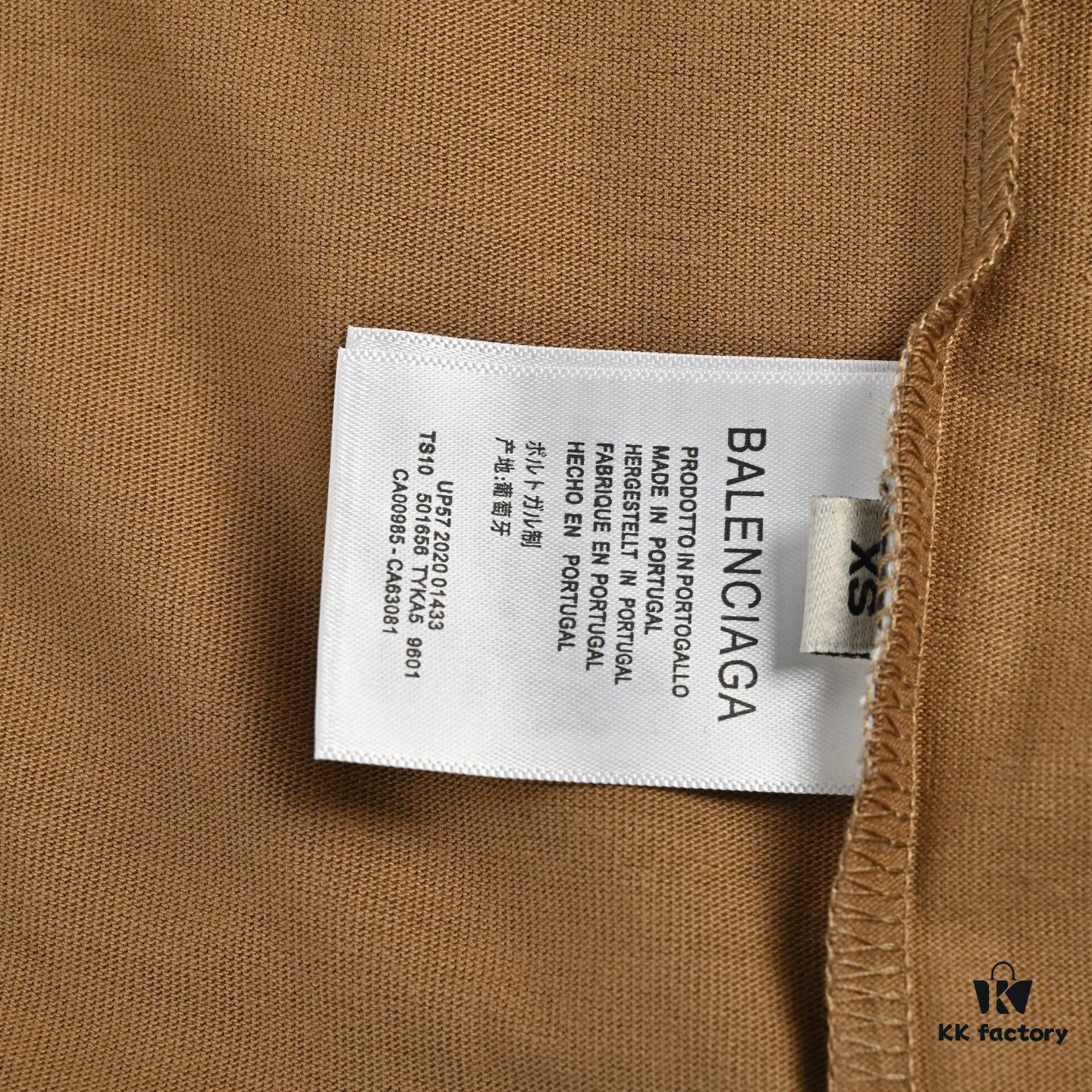 Balenciaga Wheat Logo Print Short-Sleeve T-Shirt