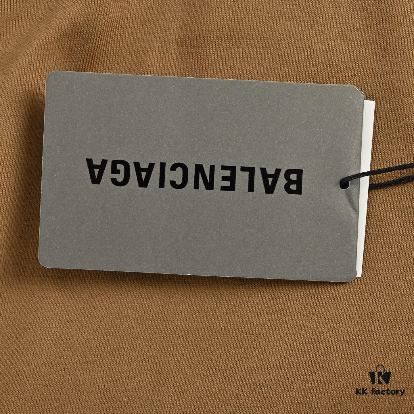 Balenciaga Wheat Logo Print Short-Sleeve T-Shirt