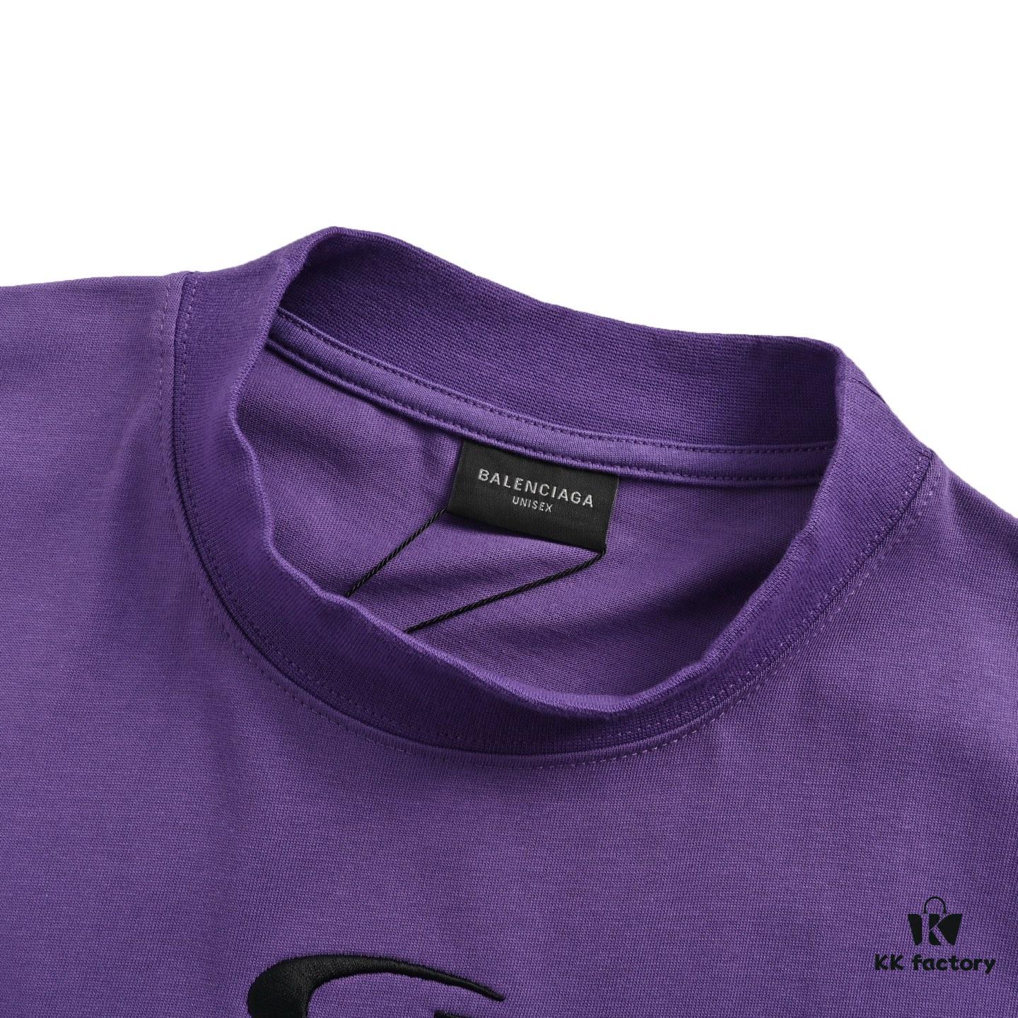 Balenciaga New Embroidered 01 Basketball Short Sleeve T-Shirt