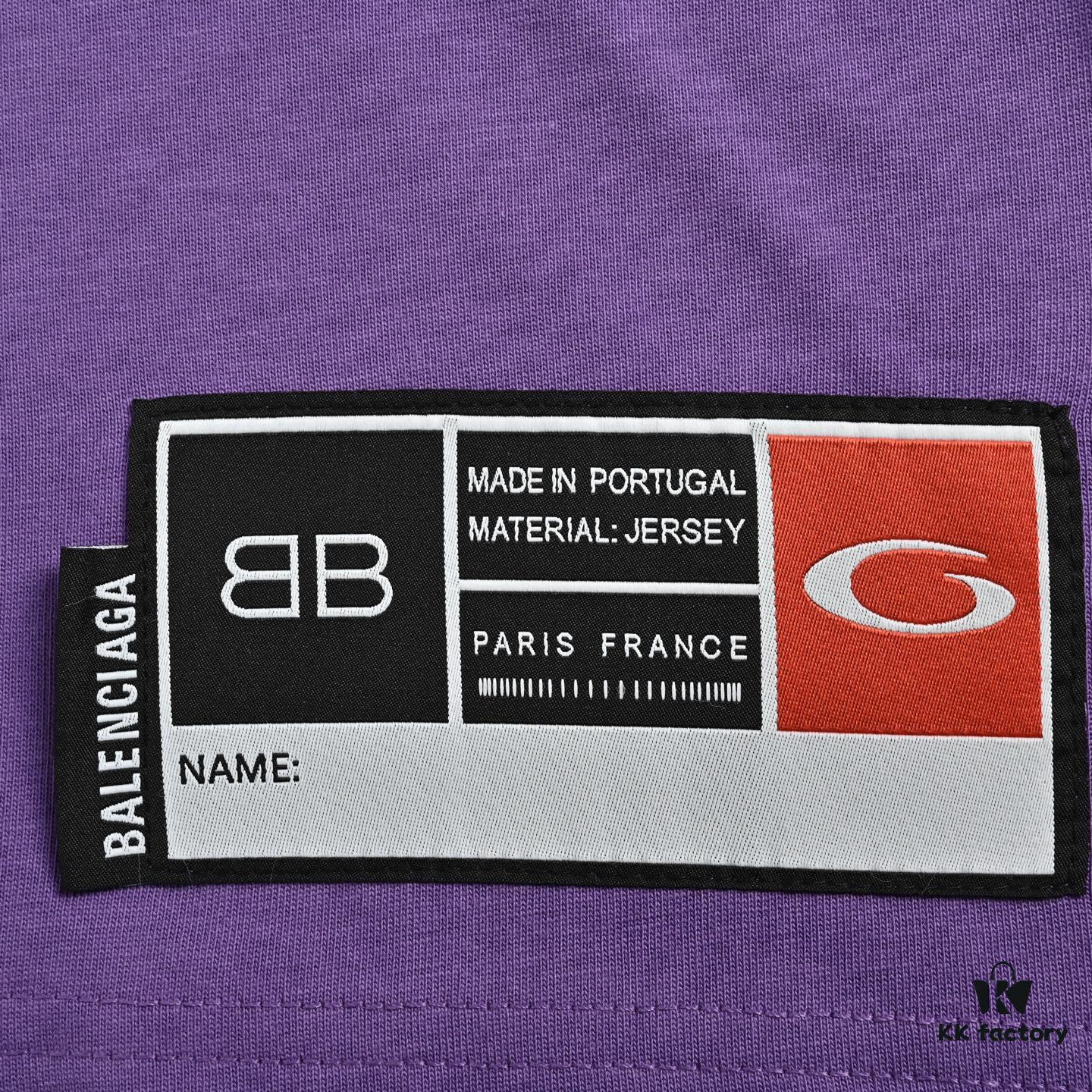 Balenciaga New Embroidered 01 Basketball Short Sleeve T-Shirt