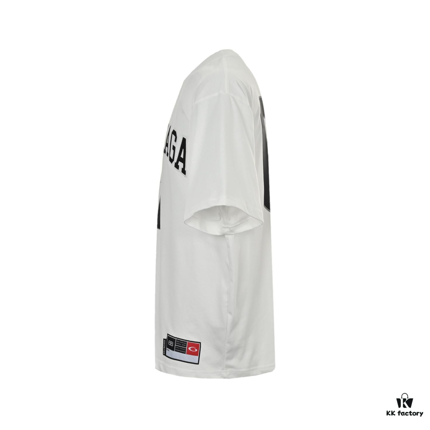 Balenciaga 25SS Basketball Embroidered Number 01 Print Short Sleeve T-Shirt