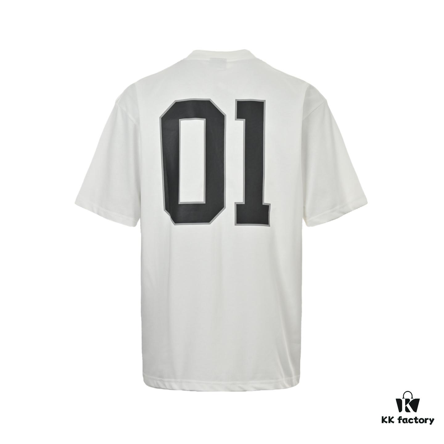 Balenciaga 25SS Basketball Embroidered Number 01 Print Short Sleeve T-Shirt