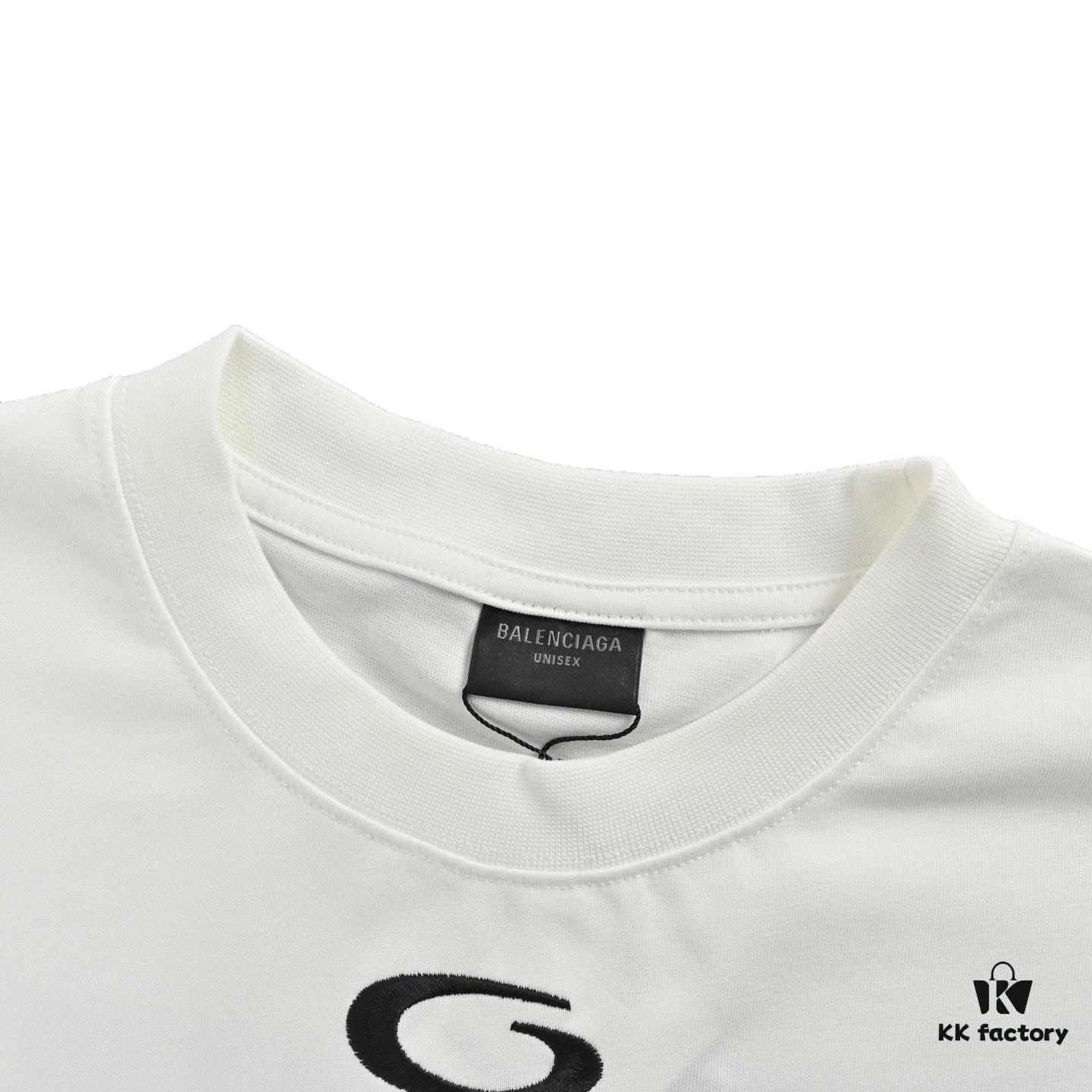 Balenciaga 25SS Basketball Embroidered Number 01 Print Short Sleeve T-Shirt