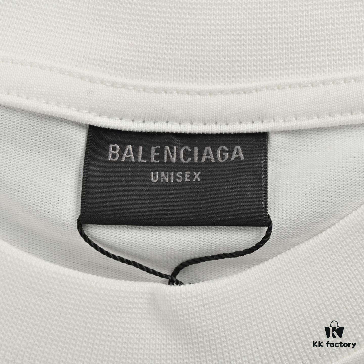 Balenciaga 25SS Basketball Embroidered Number 01 Print Short Sleeve T-Shirt