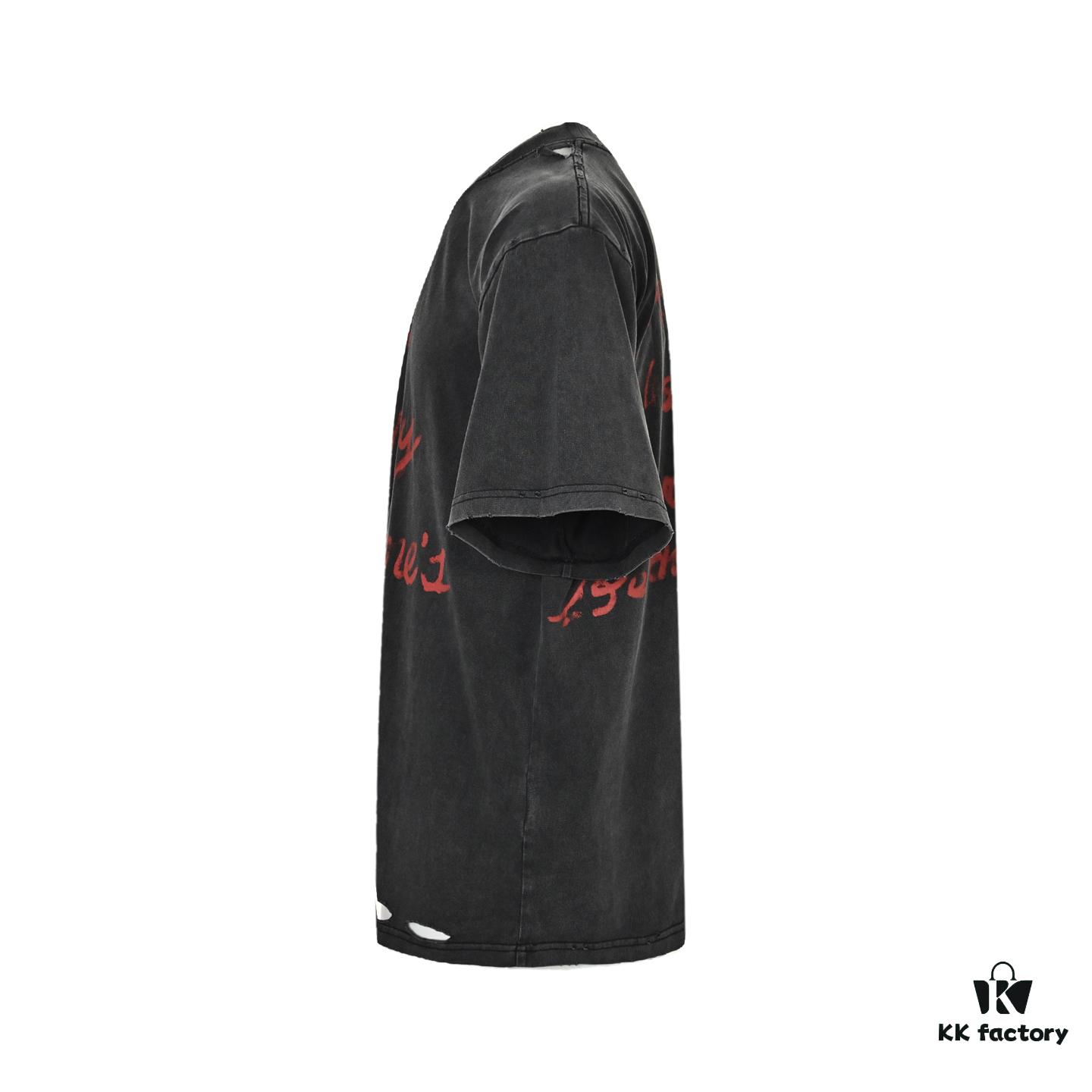 Balenciaga Valentine's Limited Edition Graffiti Heart Short-Sleeve T-Shirt