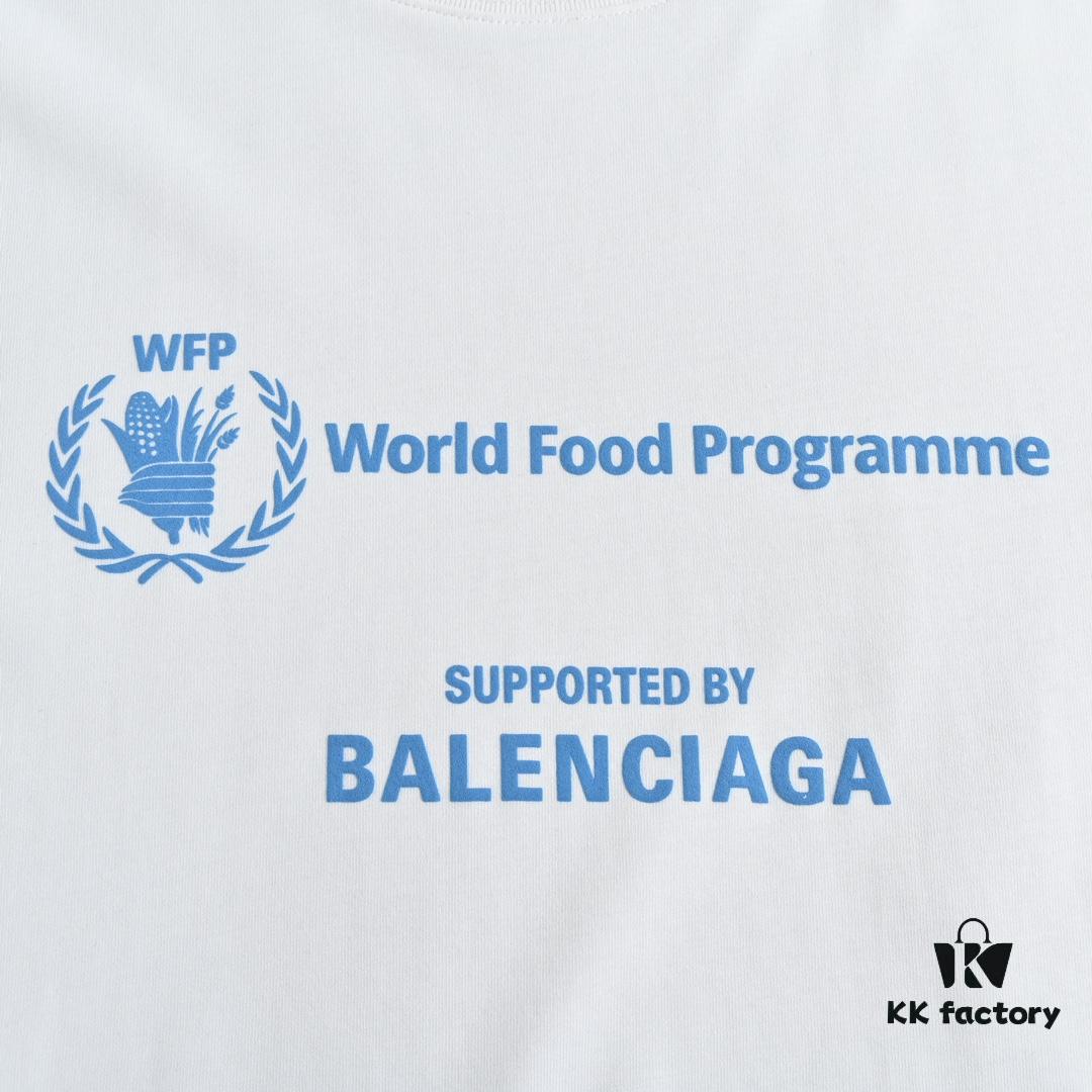 Balenciaga 23SS World Food Programme Printed Short-Sleeve T-Shirt