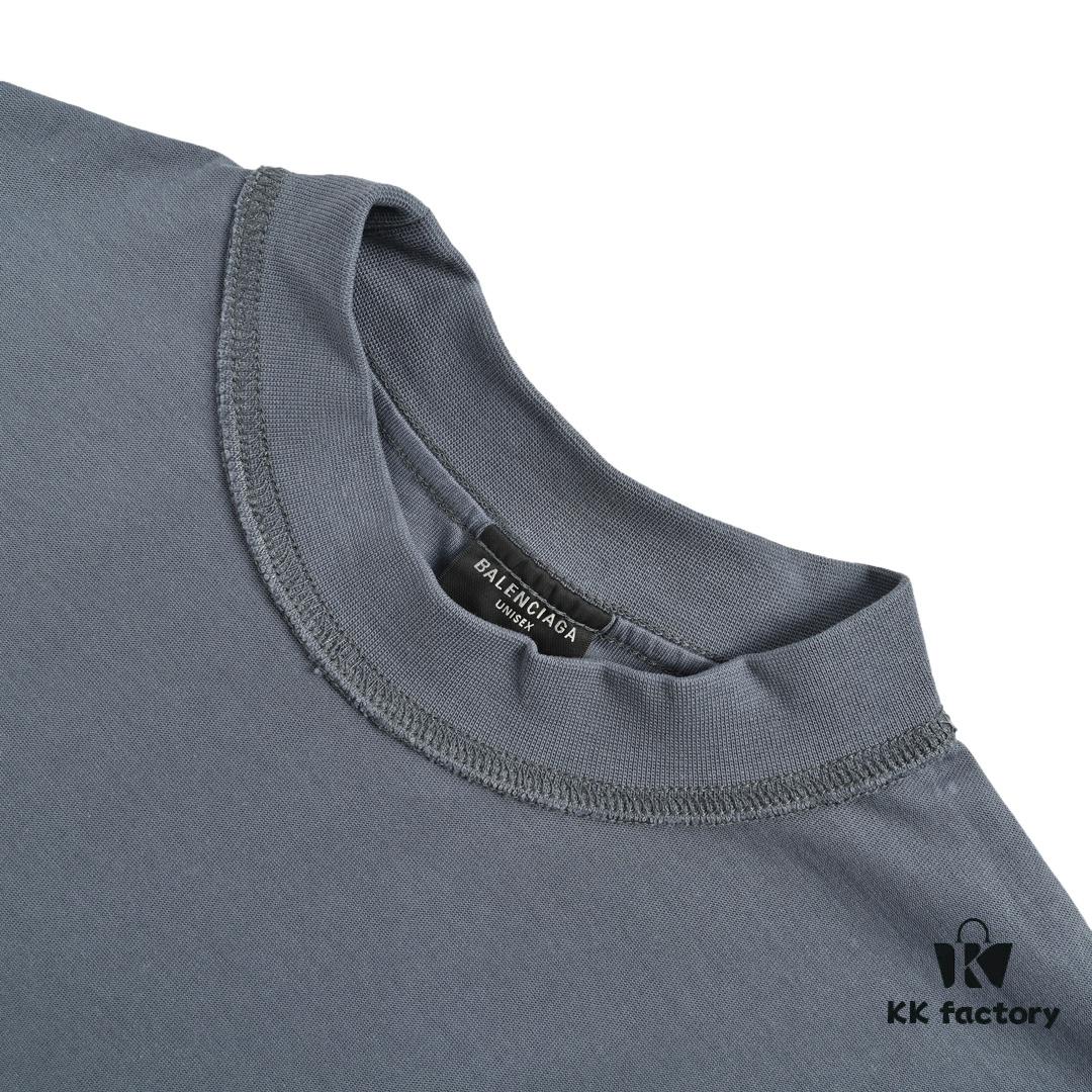 Balenciaga 24SS Reversed Rainbow Print Short Sleeve T-Shirt