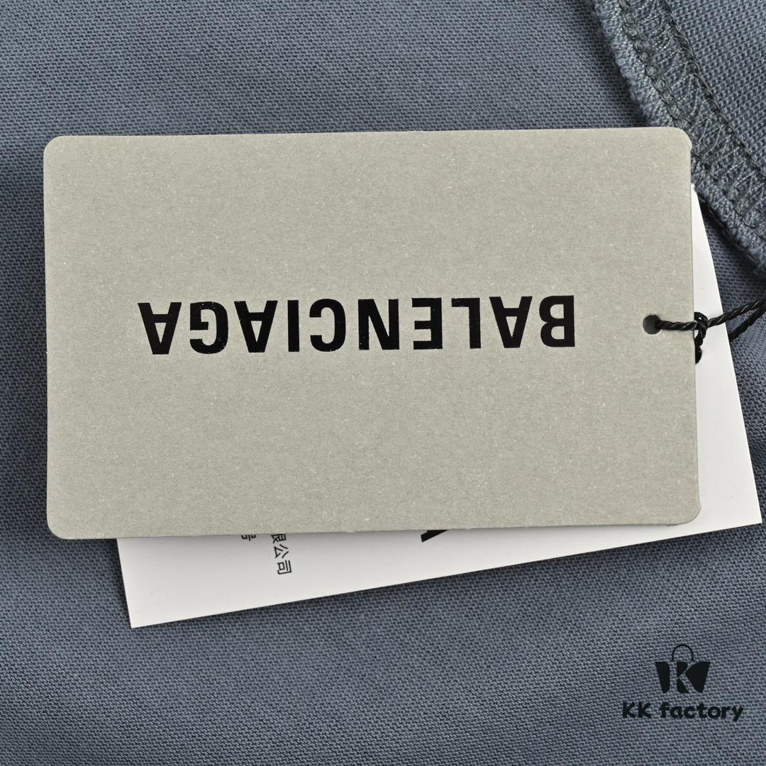 Balenciaga 24SS Reversed Rainbow Print Short Sleeve T-Shirt