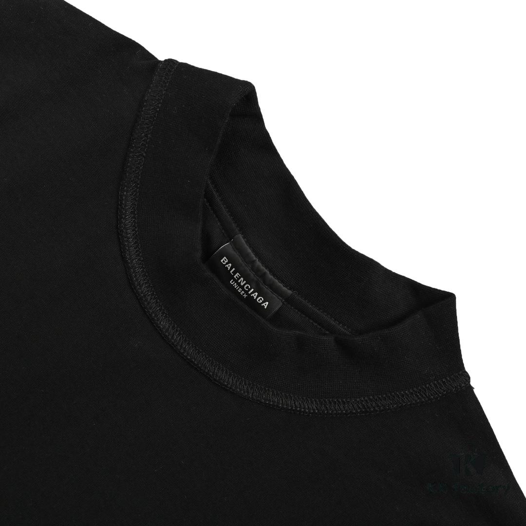 Balenciaga 24SS Reversed Rainbow Print Short-Sleeve T-Shirt