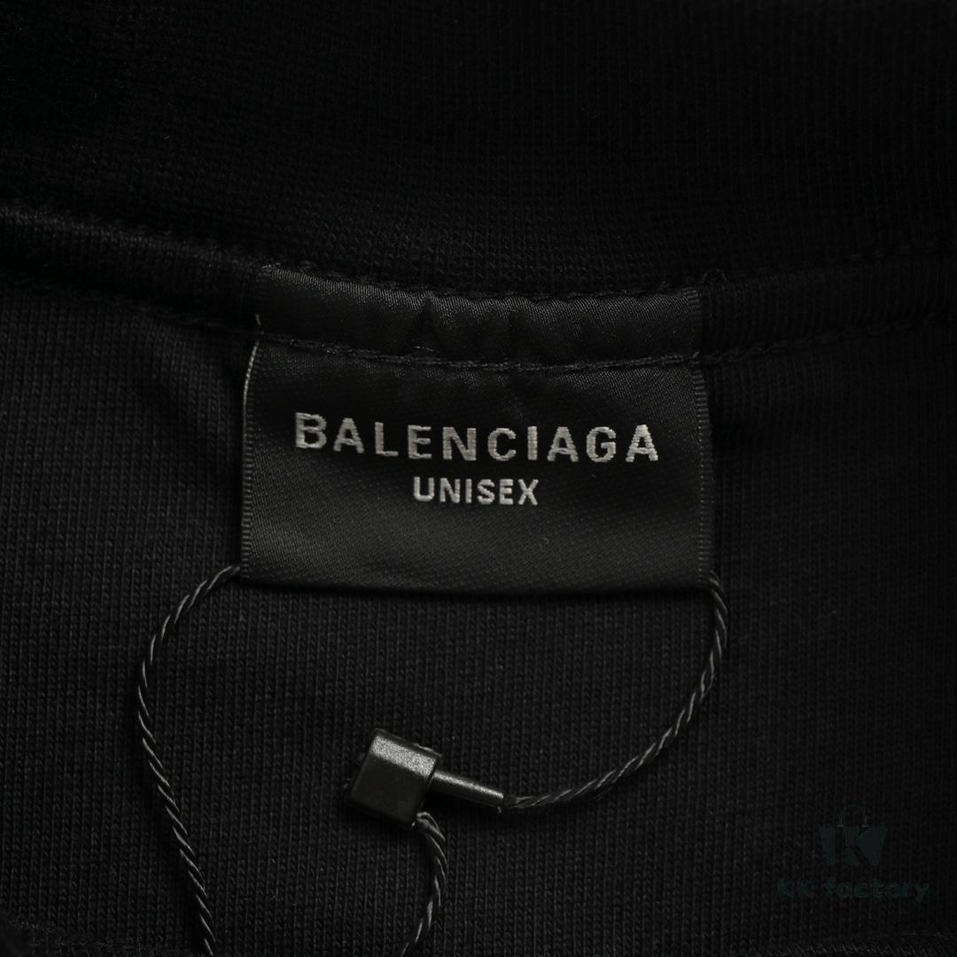 Balenciaga 24SS Reversed Rainbow Print Short-Sleeve T-Shirt