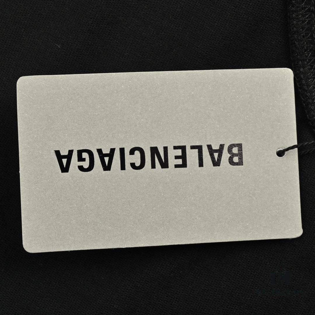 Balenciaga 24SS Reversed Rainbow Print Short-Sleeve T-Shirt