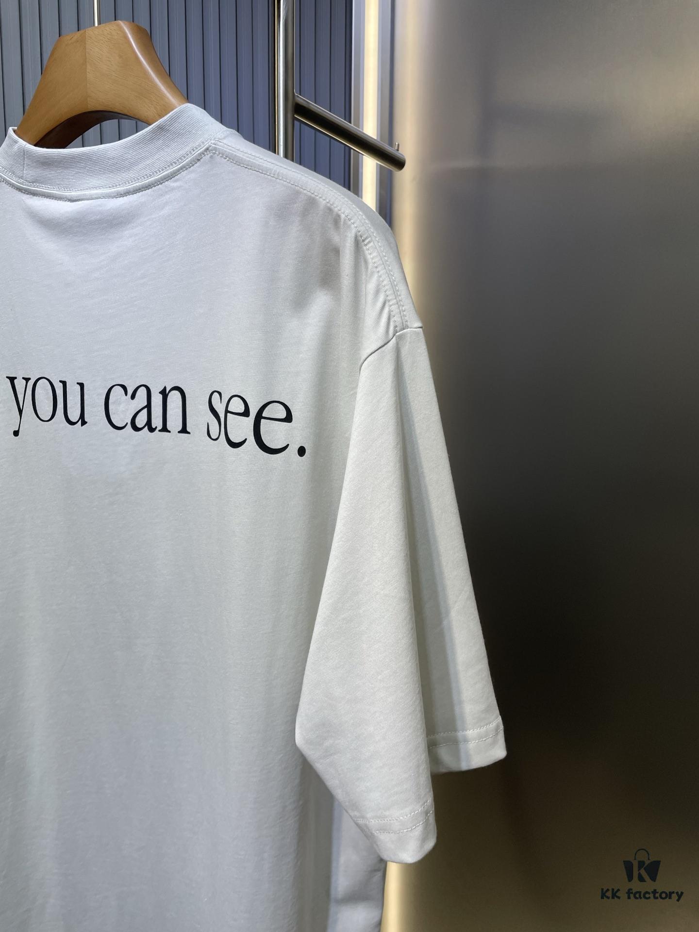 25SS Paris 360 Sunglasses Pattern Short-Sleeve T-Shirt, Grey-White Colorway, Unisex Design, Full Size In Stock