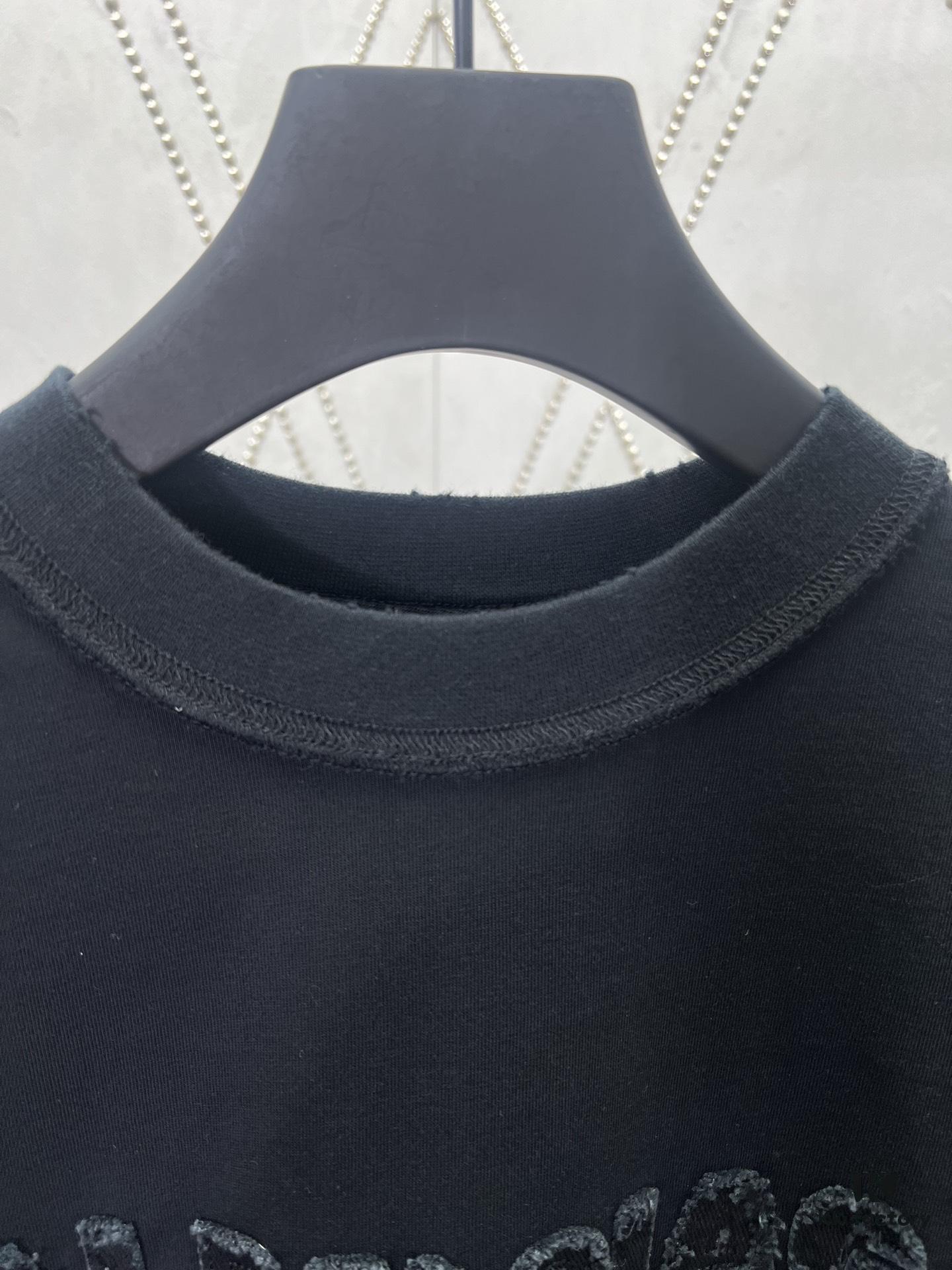 Paris 25ss New Arrival Inside-Out Washed Black Vintage Poplin Knit T-Shirt, Medium Fit