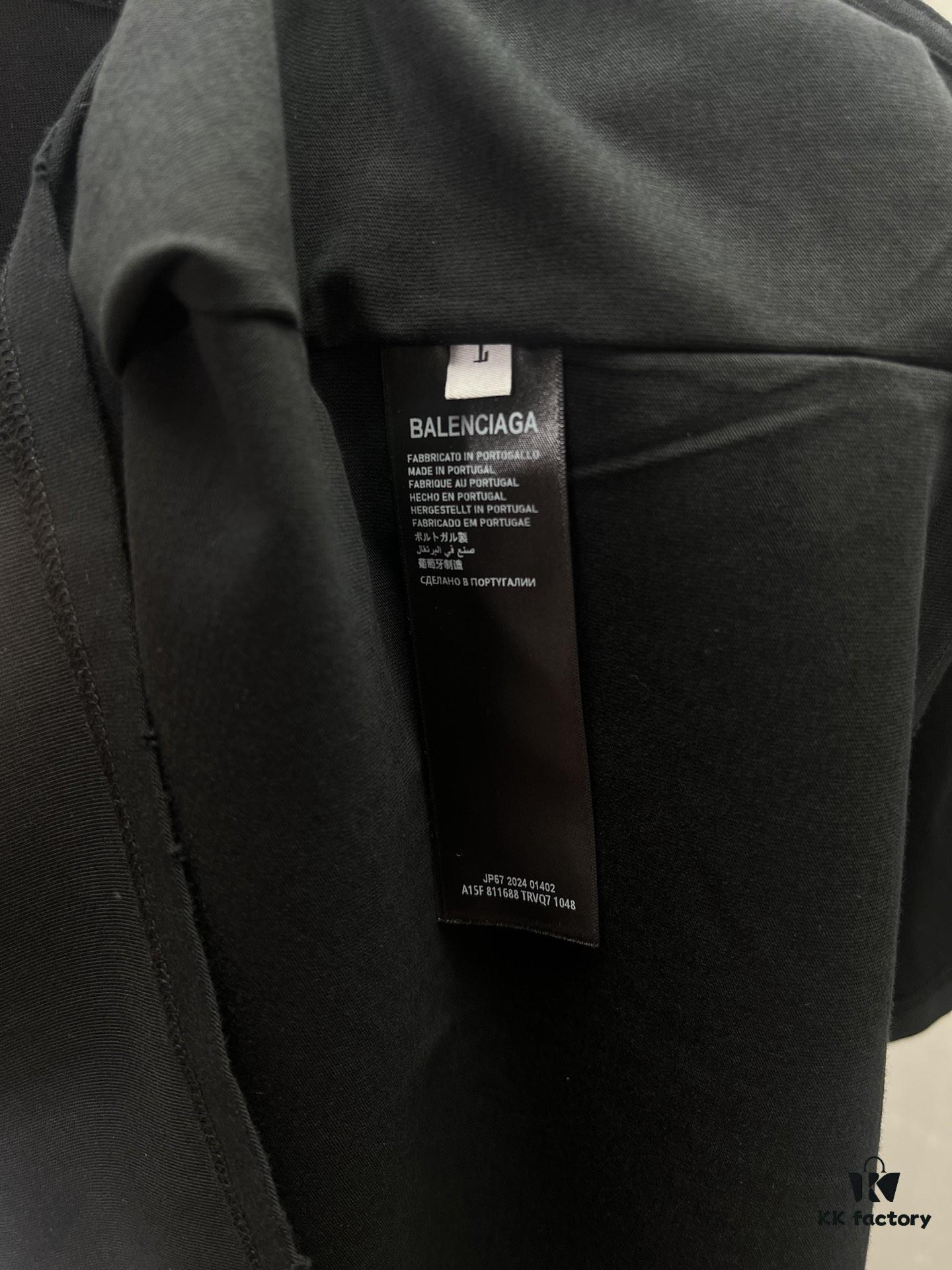 Paris 25ss New Arrival Inside-Out Washed Black Vintage Poplin Knit T-Shirt, Medium Fit