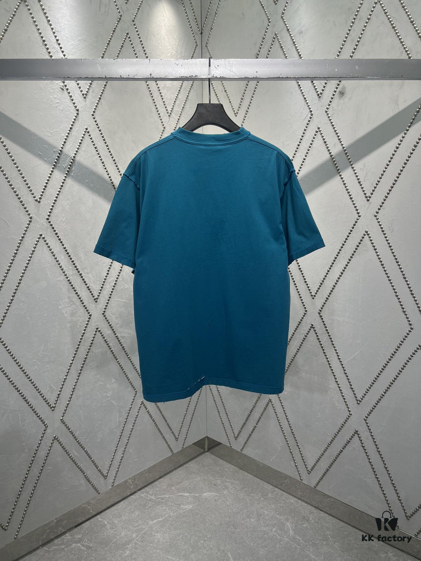 Paris 25SS New Arrival Inside-Out Washed White Vintage Plain Knit T-Shirt, Medium Fit