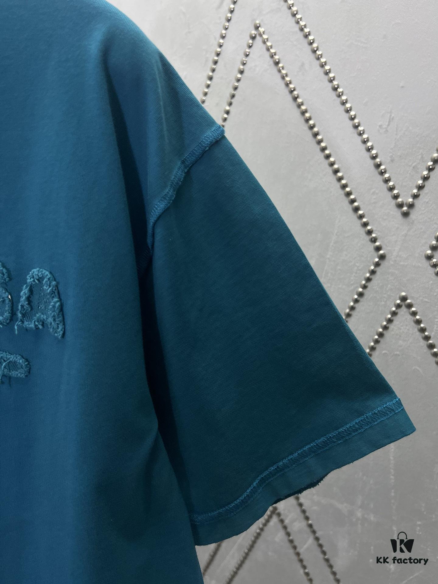 Paris 25SS New Arrival Inside-Out Washed White Vintage Plain Knit T-Shirt, Medium Fit