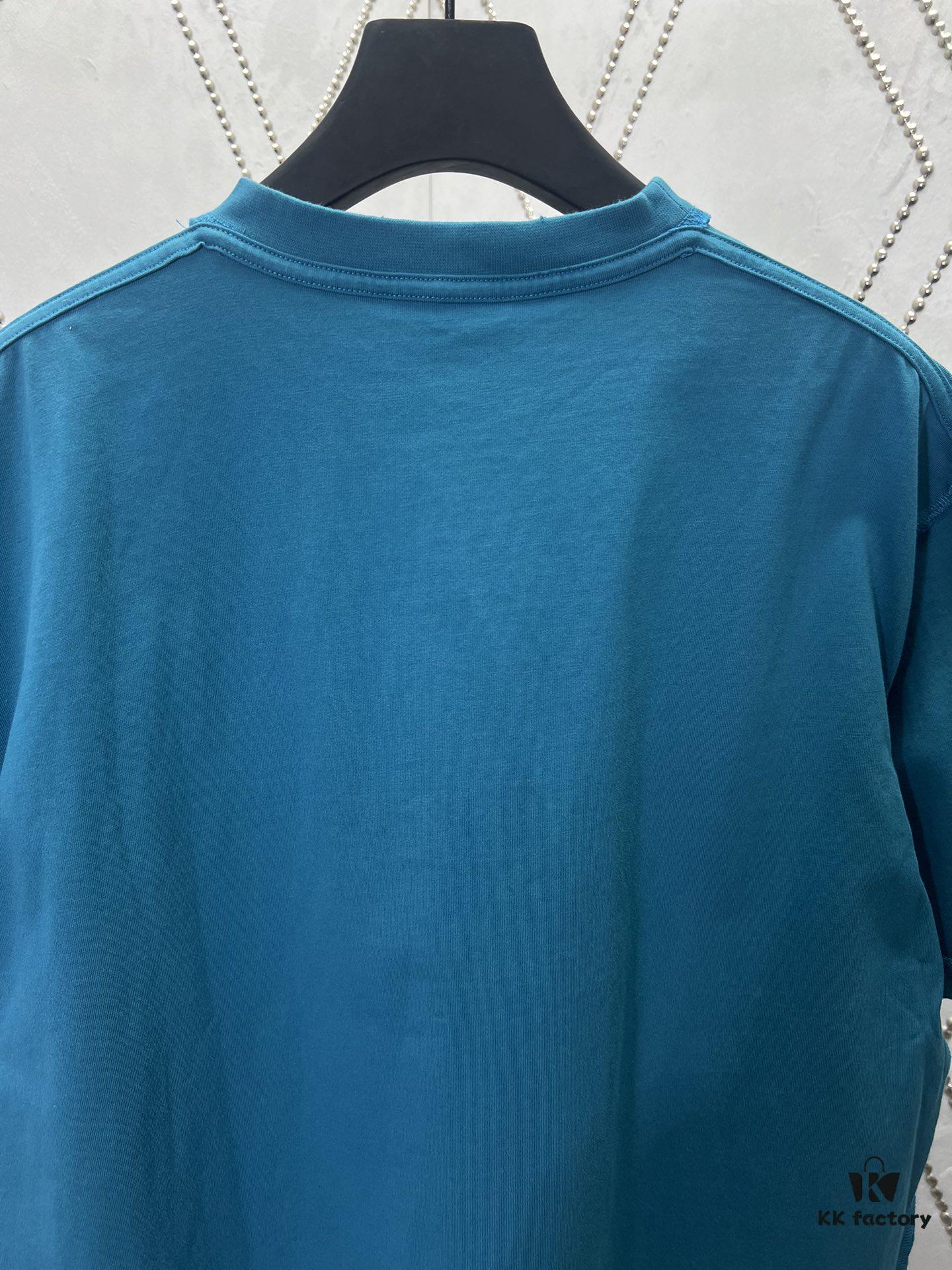 Paris 25SS New Arrival Inside-Out Washed White Vintage Plain Knit T-Shirt, Medium Fit