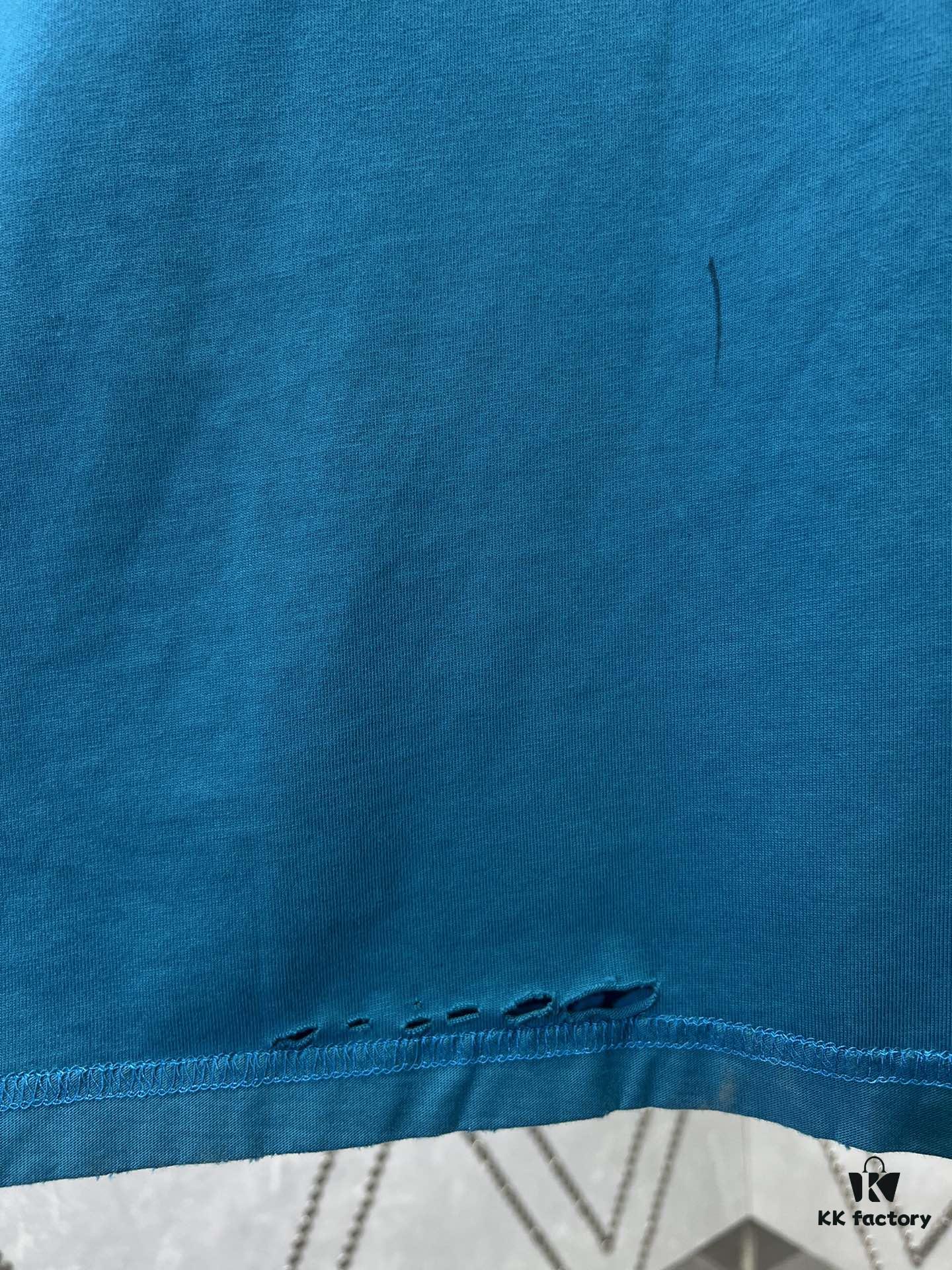 Paris 25SS New Arrival Inside-Out Washed White Vintage Plain Knit T-Shirt, Medium Fit