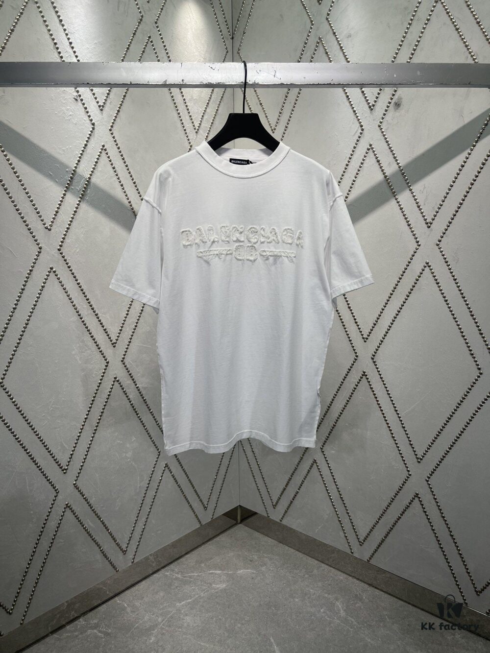 Paris 25SS New Arrival Inside-Out Washed Blue Vintage Plain Knit T-Shirt, Medium Fit