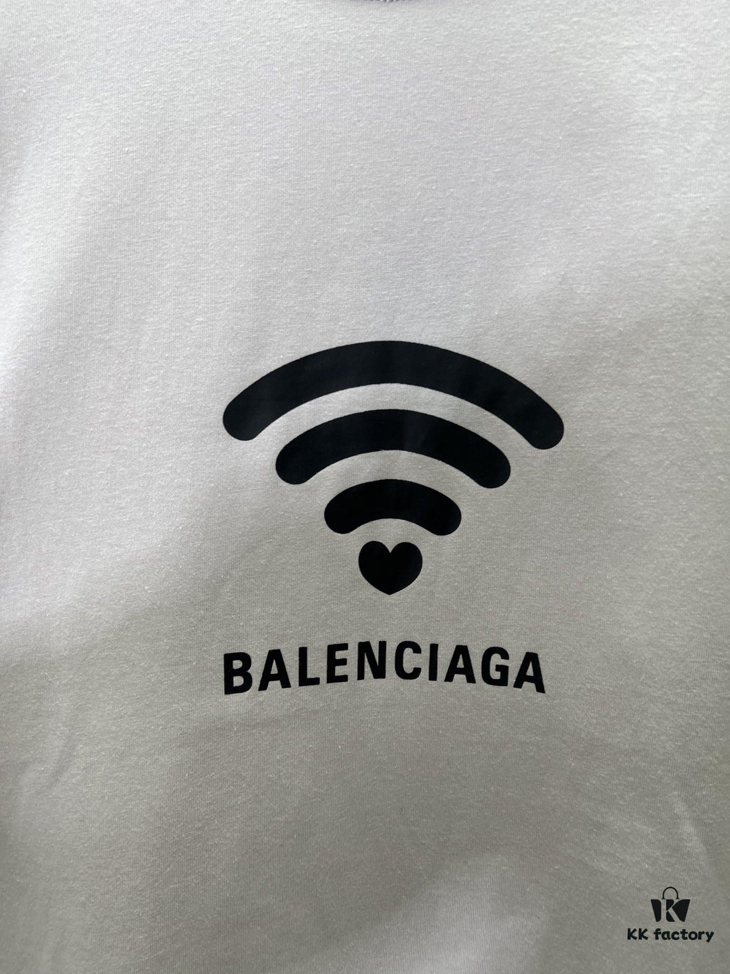 Balenciaga 24SS Summer New Love WiFi Letter Print T-Shirt Unisex