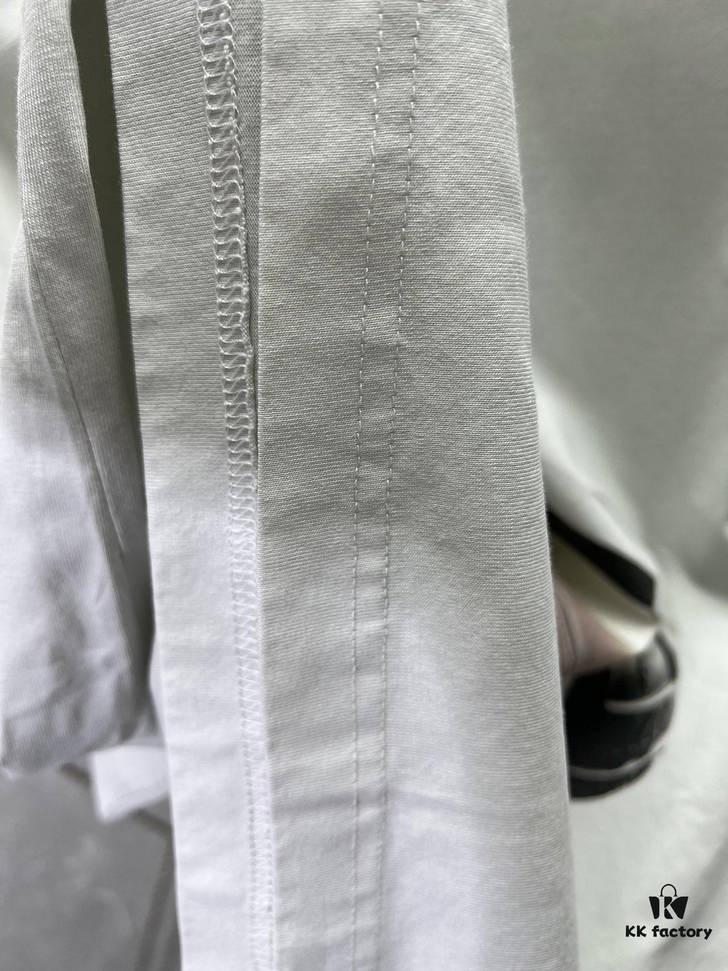 Paris 25ss New Arrival Basketball Sneaker Distressed Plain Knit Oversized T-Shirt