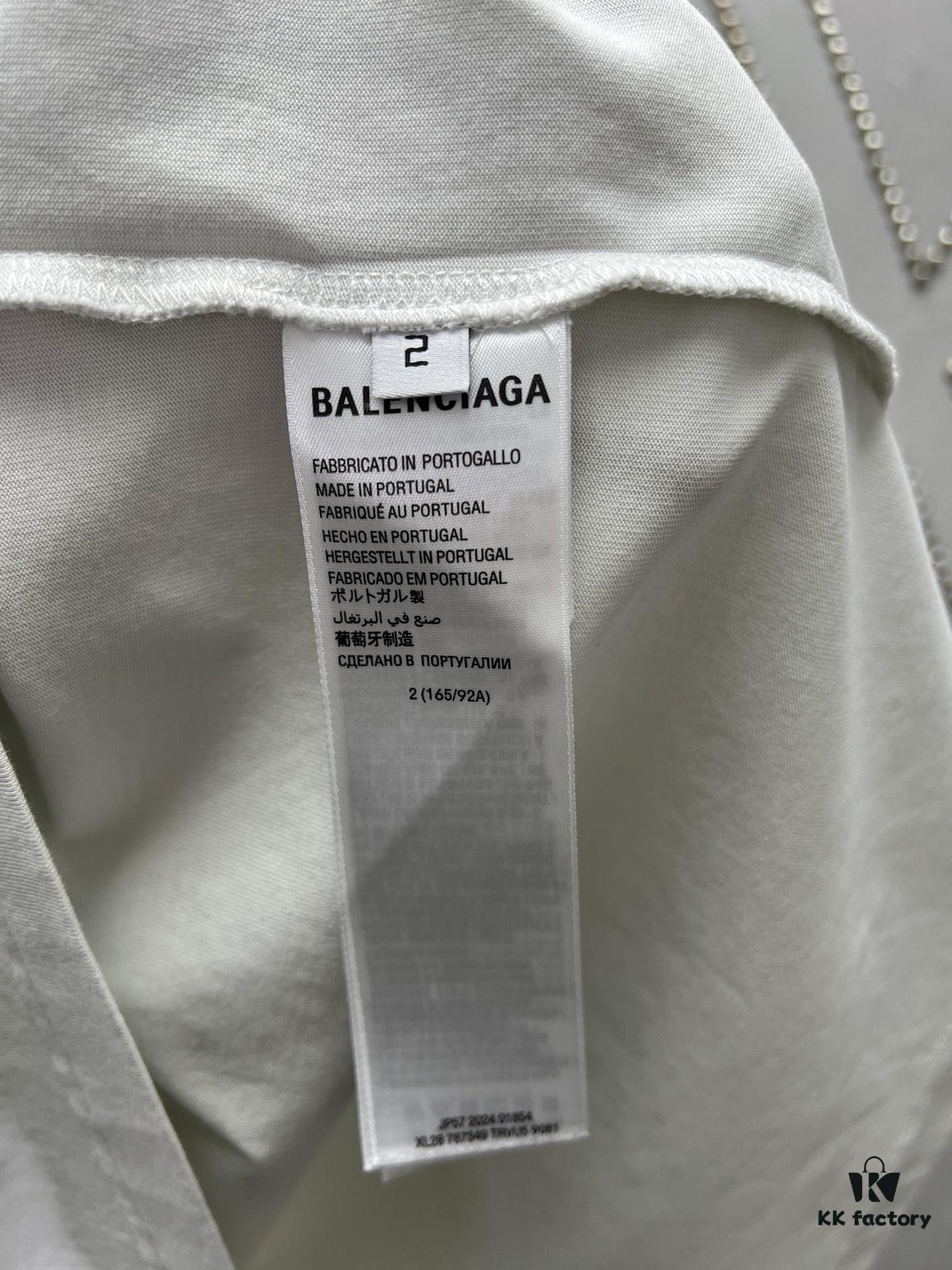 Paris 24SS New Arrival Round Letter Print Short Sleeve T-Shirt! High Version! Unisex