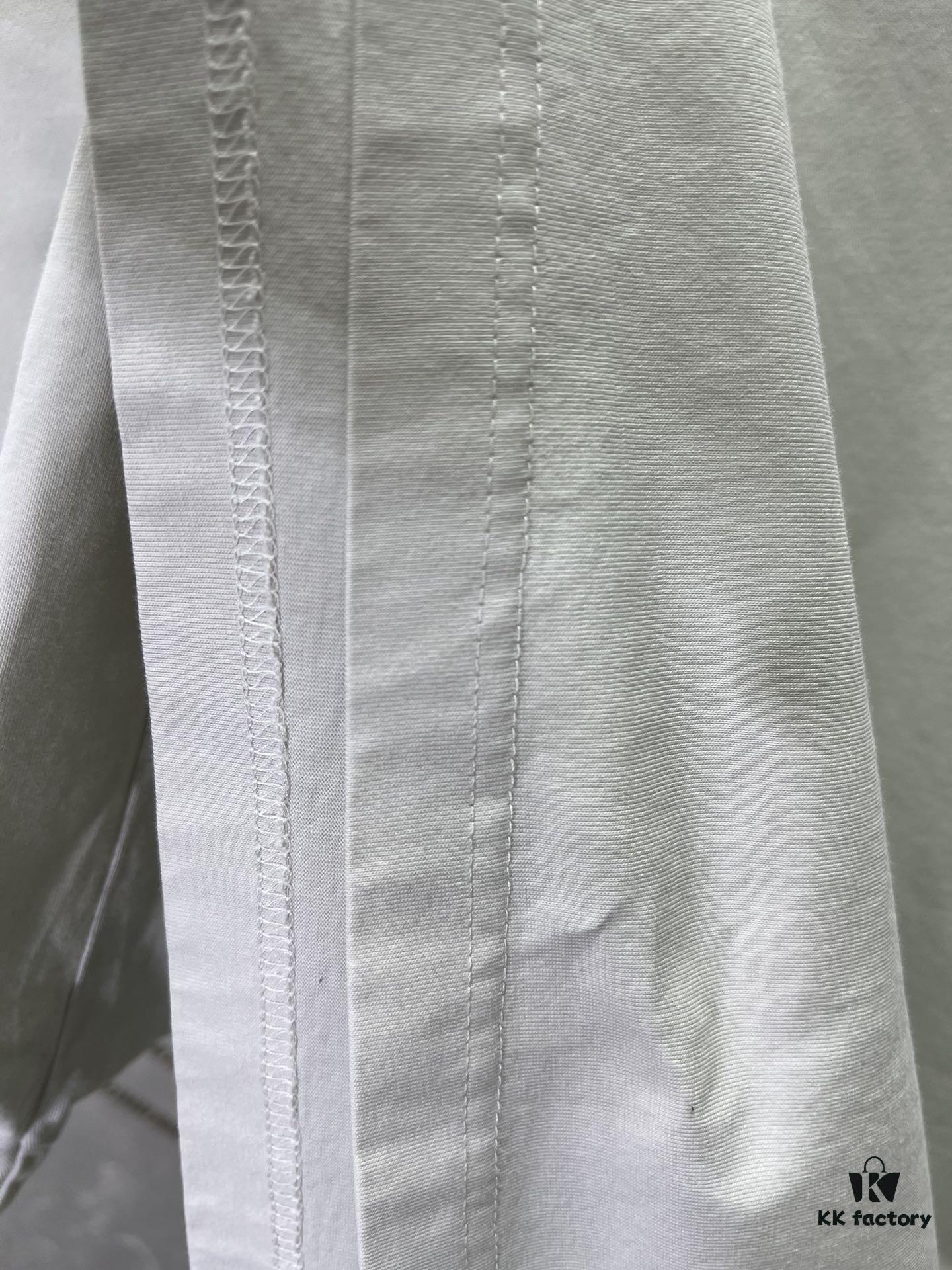 Paris 24SS New Arrival Round Letter Print Short Sleeve T-Shirt! High Version! Unisex