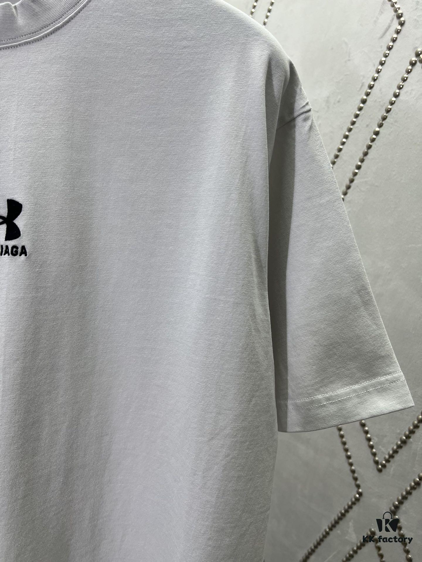 Paris 25SS New Arrival Round Neck Double C Pattern Embroidered Short Sleeve T-Shirt, Unisex