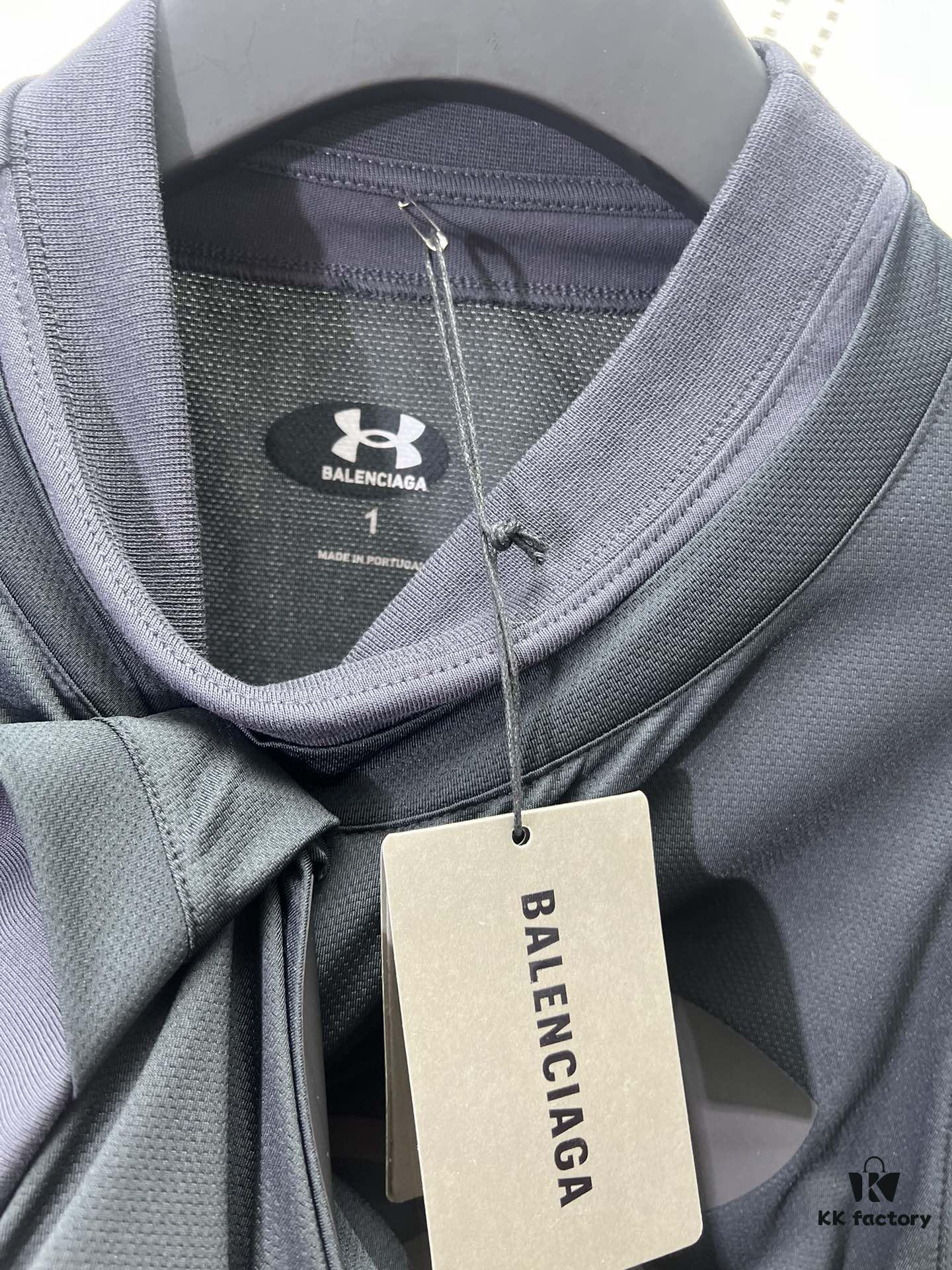 Paris 25ss New Arrival Under Armour® Black Athletic Mesh Three-Layer T-Shirt