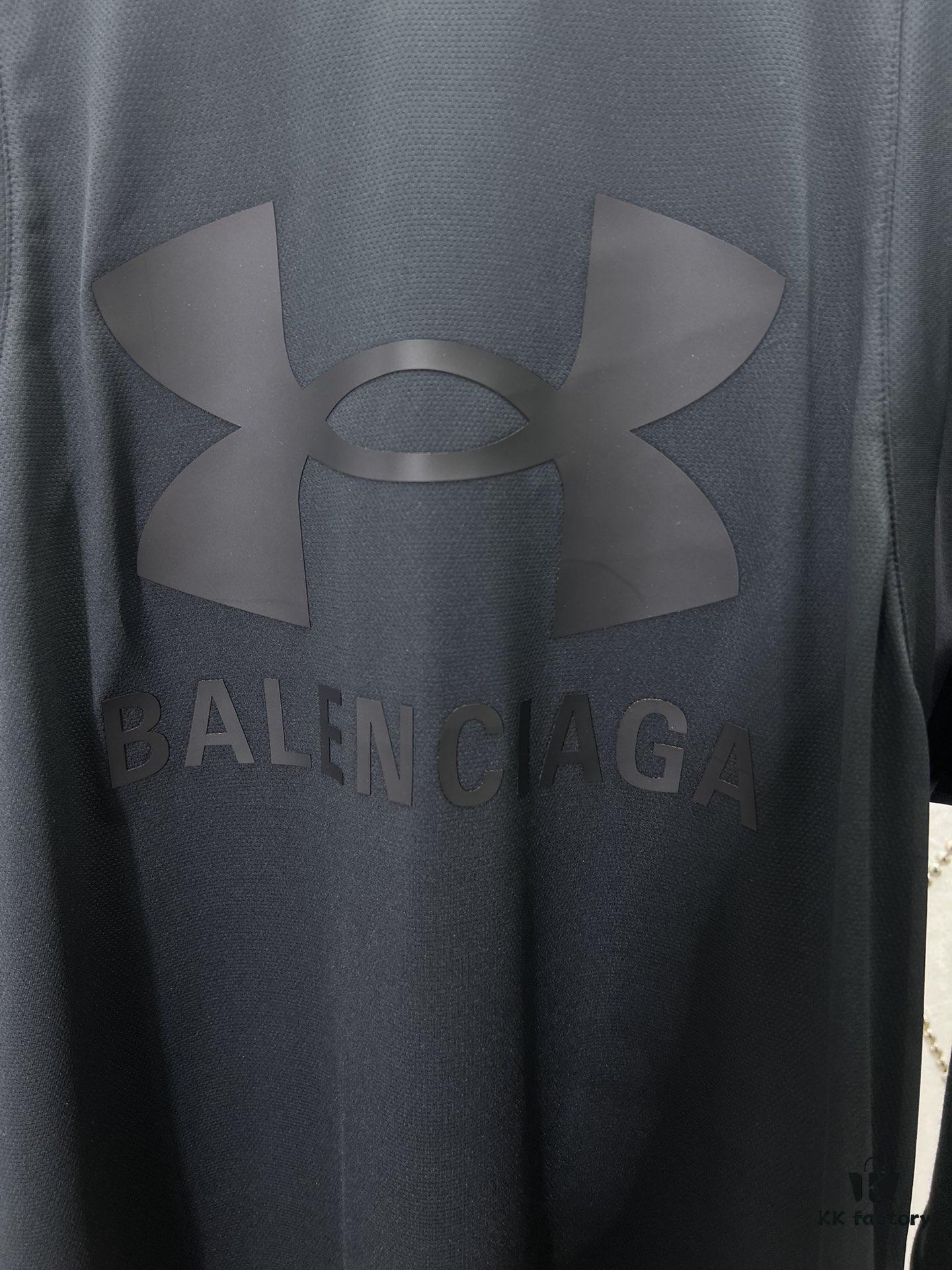 Paris 25ss New Arrival Under Armour® Black Athletic Mesh Three-Layer T-Shirt