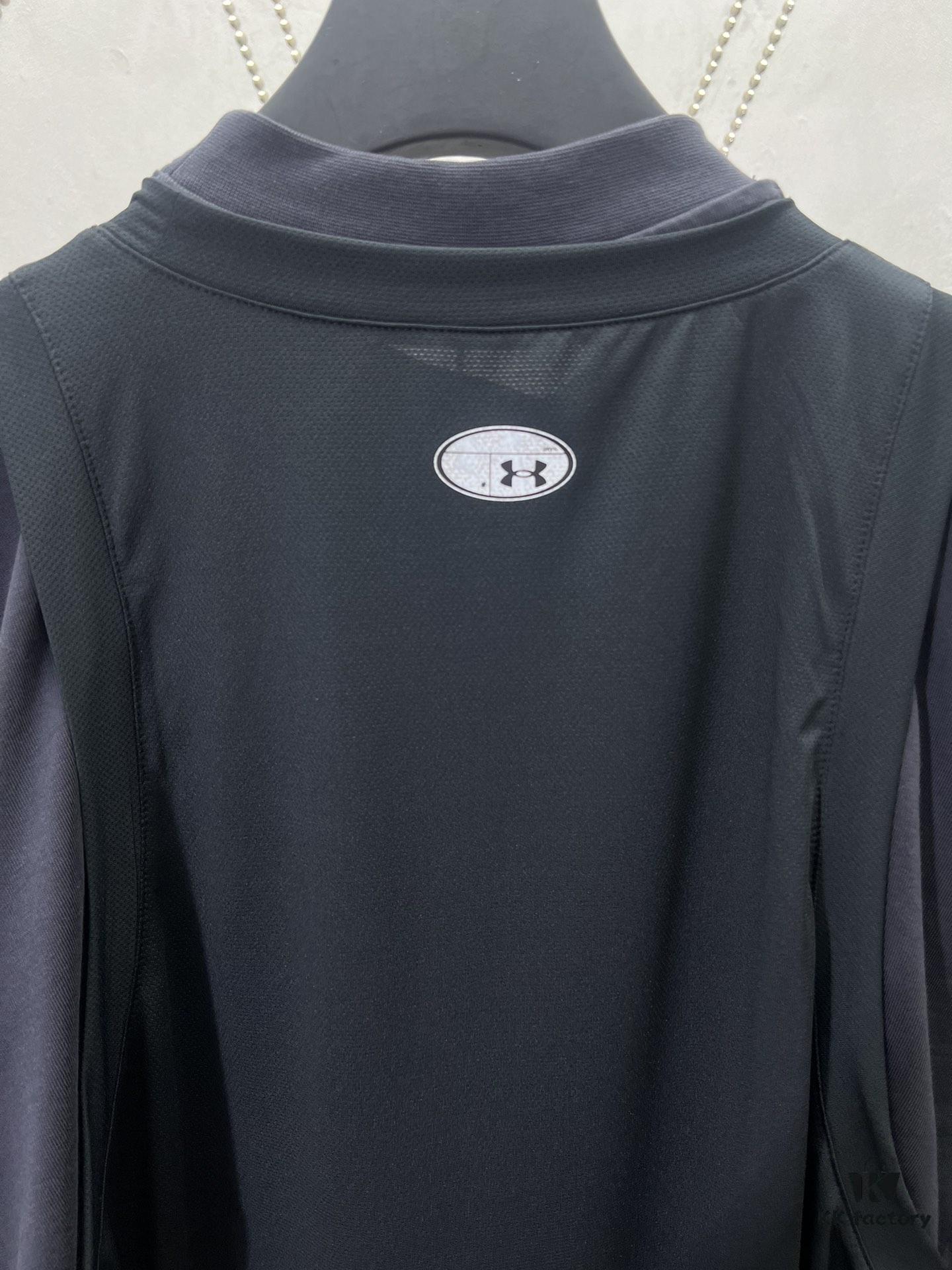 Paris 25ss New Arrival Under Armour® Black Athletic Mesh Three-Layer T-Shirt